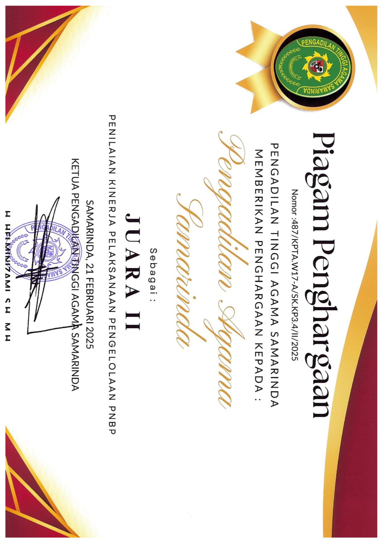 PENGHARGAAN MEDIATOR