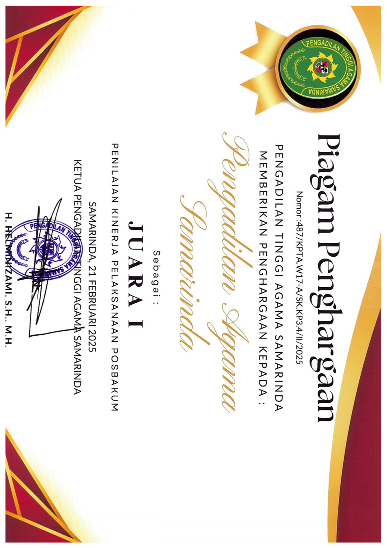 PENGHARGAAN MEDIATOR