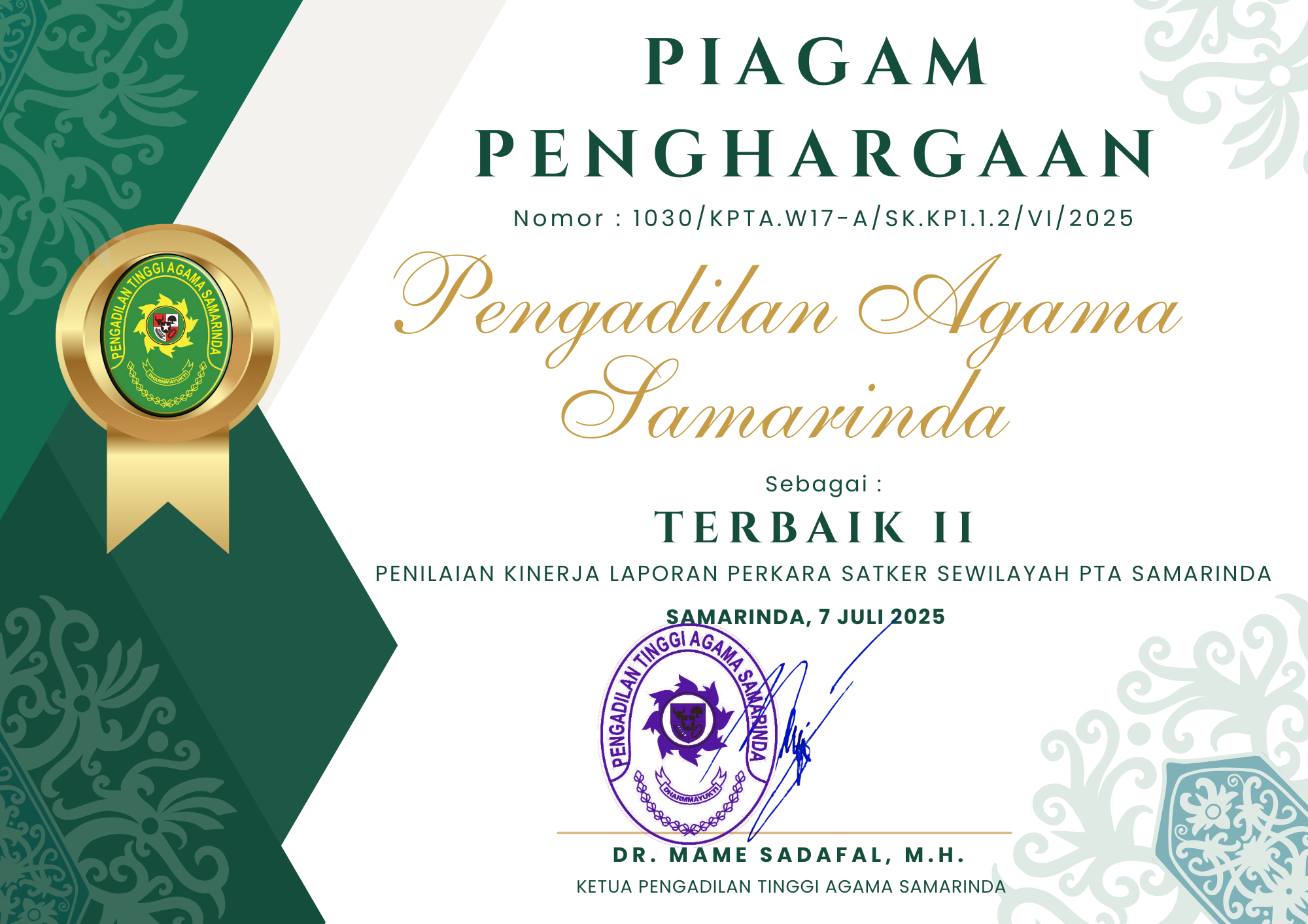PENGHARGAAN MEDIATOR