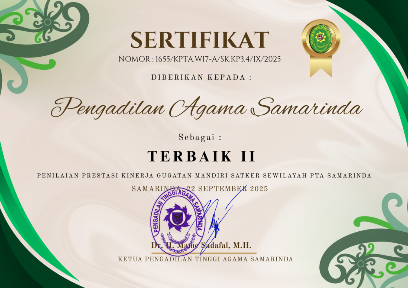 PENGHARGAAN MEDIATOR