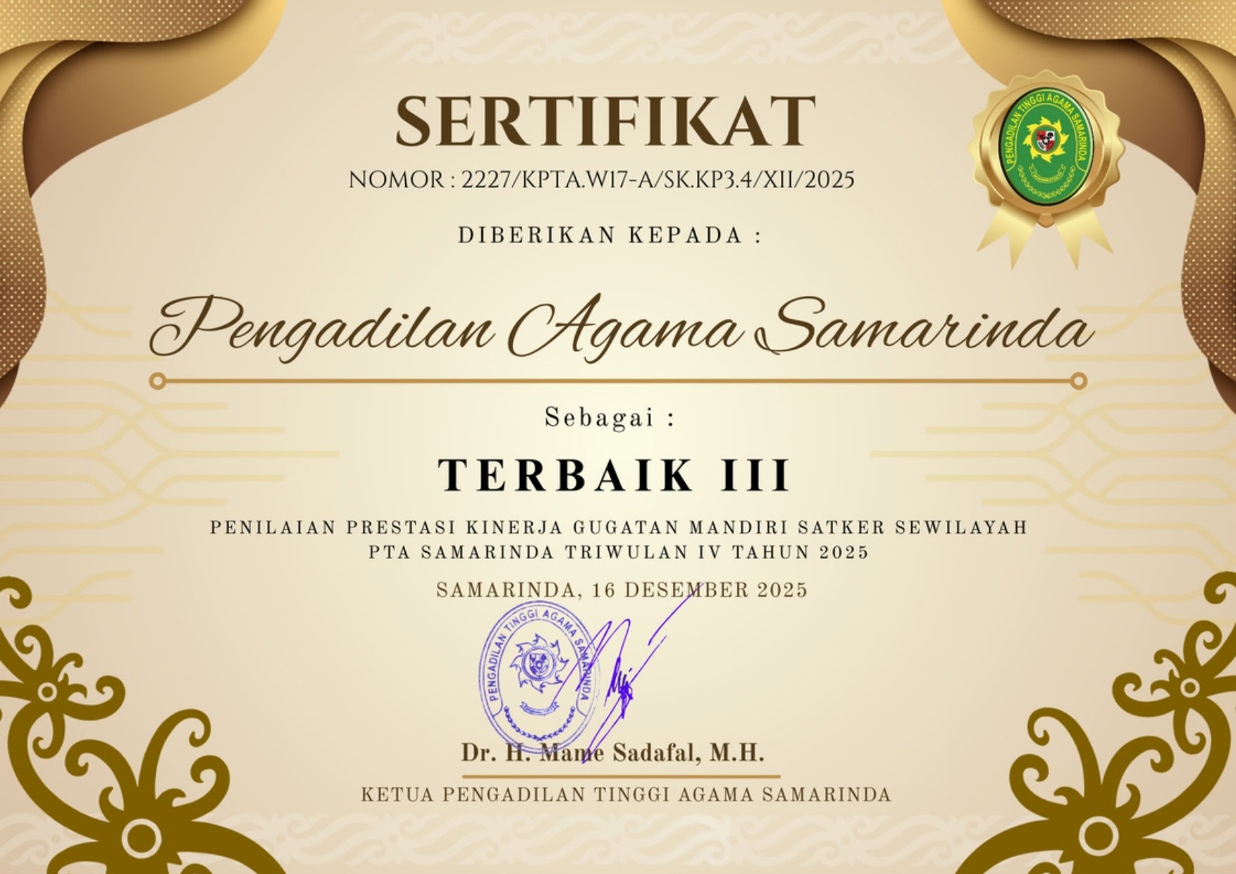 PENGHARGAAN MEDIATOR